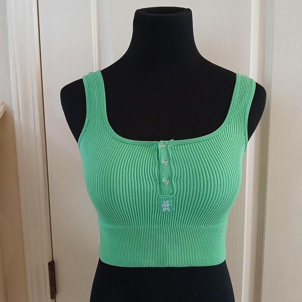 The Little Milk Bar The Allie Bra 2.0 Breastfeeding Maternity Bra Top Green S/M